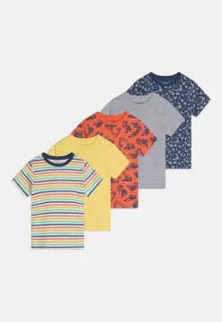 Friboo 5 Pack Unisex - Tricou Cu Imprimeu - Multi-Coloured/Red/Yellow