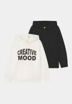 Friboo Hoodie 2 Pack - Bluză De Molton - Black/White