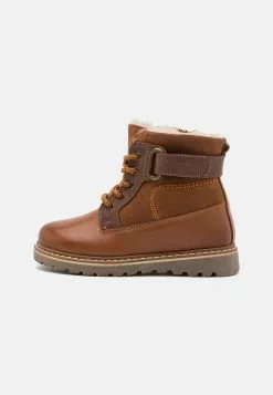 Friboo Leather - Botine Cu Șireturi - Cognac