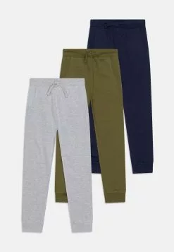 Friboo Unisex 3 Pack - Pantaloni De Trening - Green/Grey/Blue