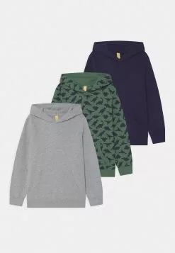 Friboo Hoodie 3 Pack - Bluză De Molton - Blue/Olive/Light Grey