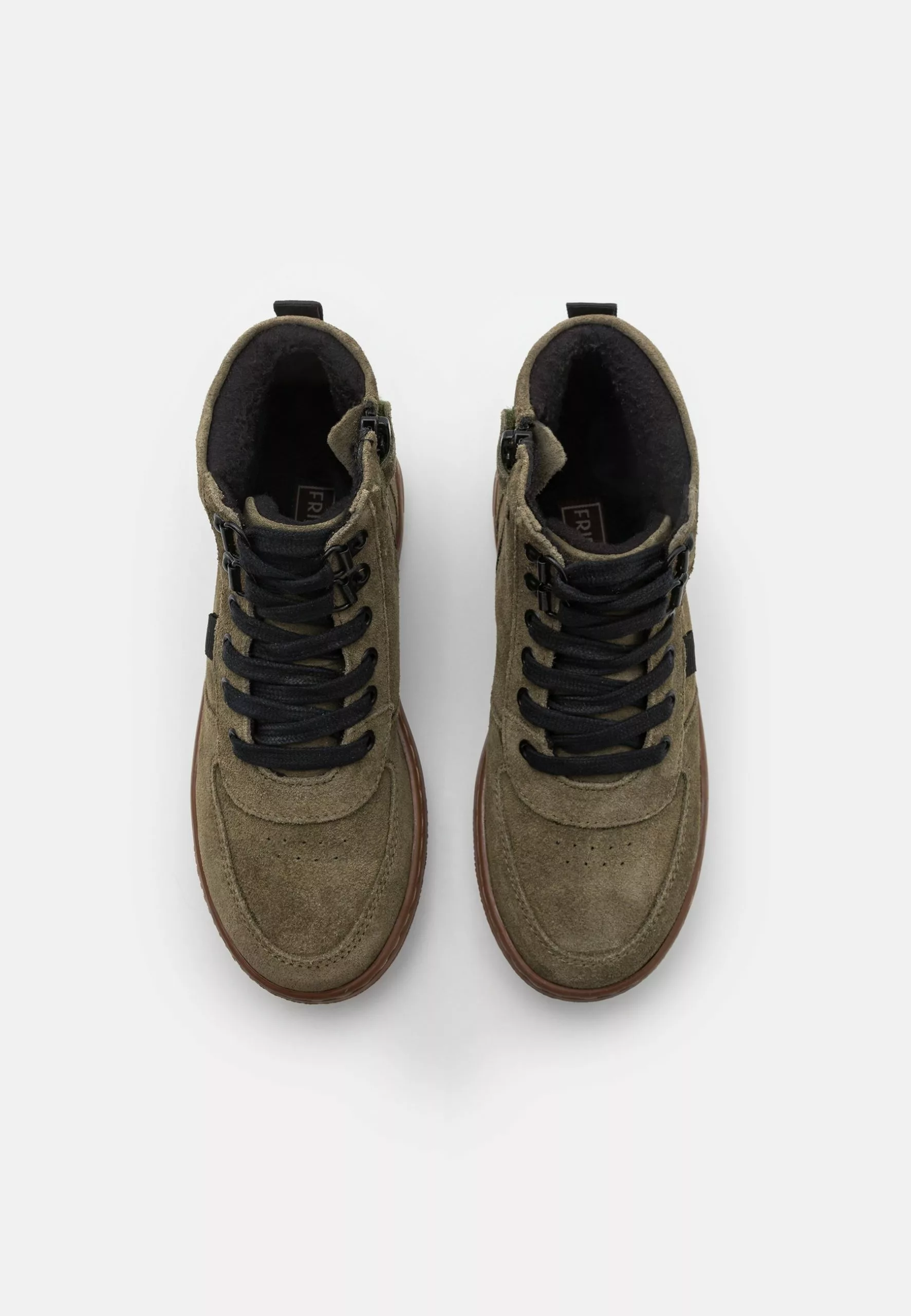 Friboo Leather - Botine Cu Șireturi - Khaki - Image 4