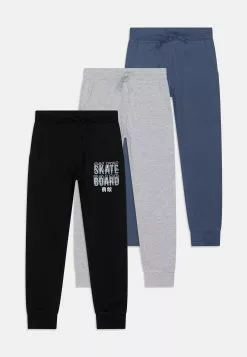 Friboo Unisex 3 Pack - Pantaloni De Trening - Black/Blue/Grey