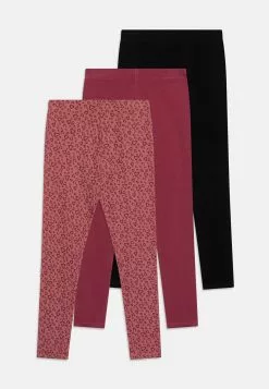 Friboo 3 Pack - Leggings - Pantaloni - Black/Pink/Purple